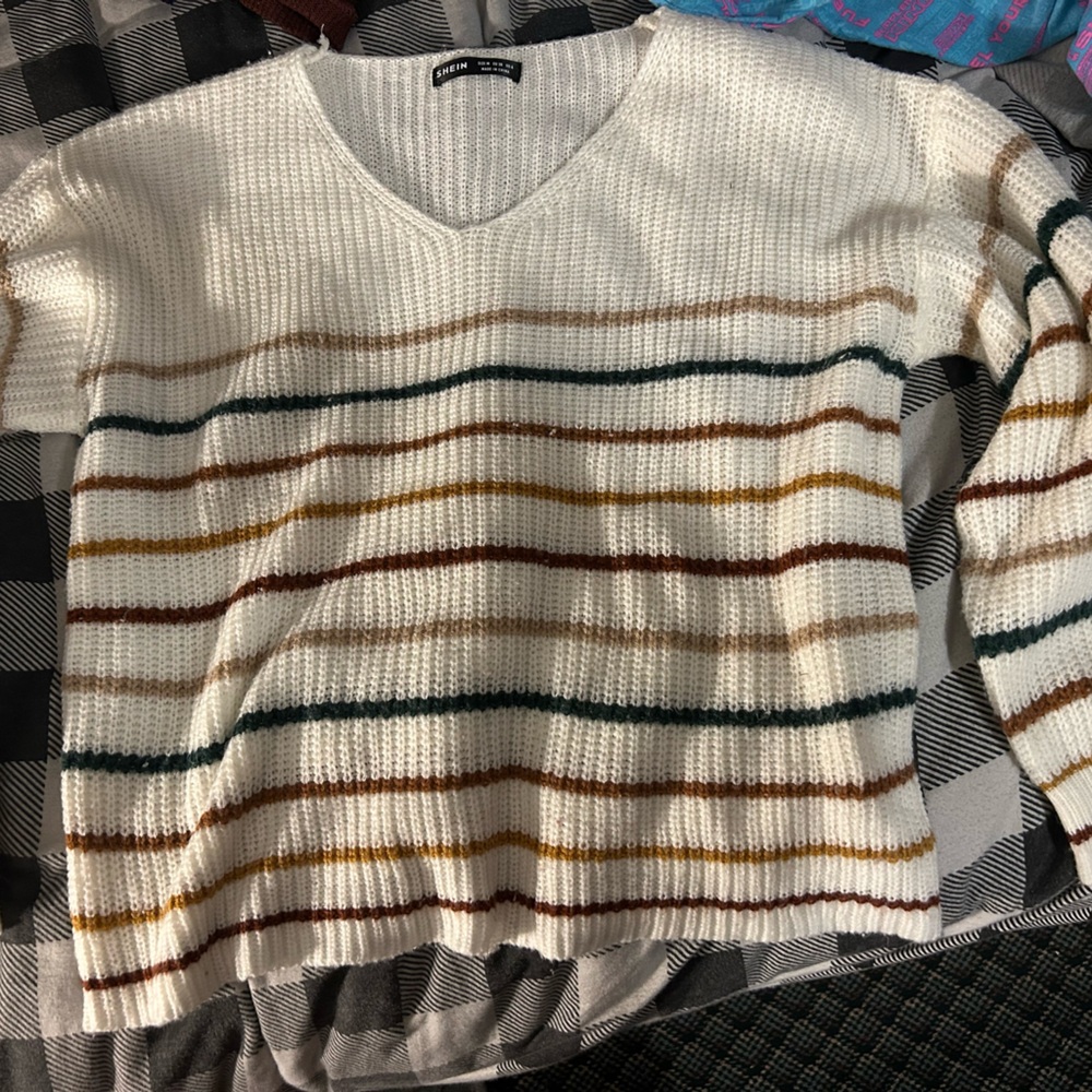 SHEIN White Knit Sweater